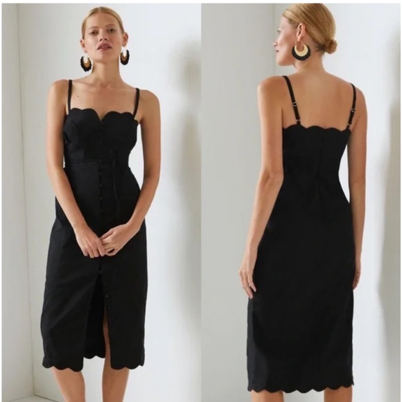 Anthropologie slim scalloped midi dress - Picture 2 of 6